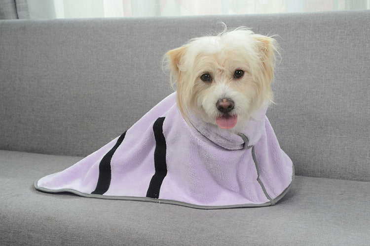 Microfiber Absorbent Pet Bathrobe